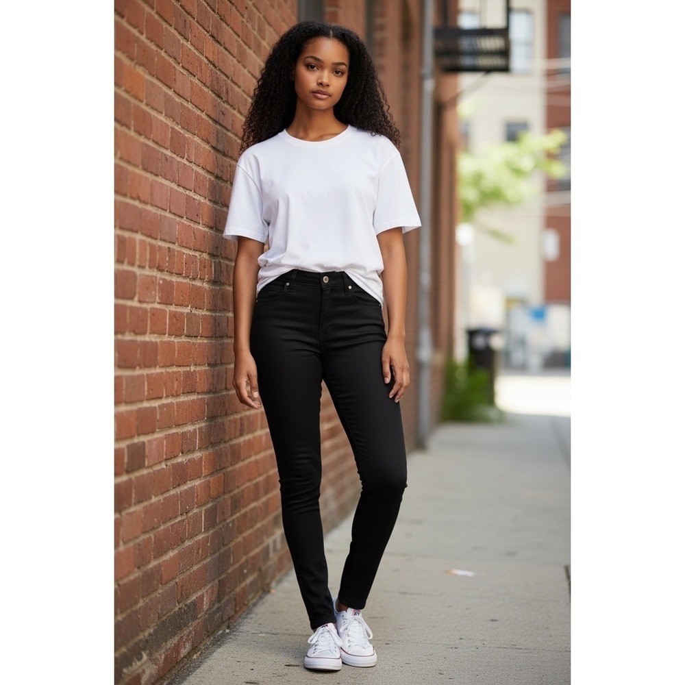 Labijou Black Stretch‎ Skinny Jeans Pants Style 611S women's size L Large